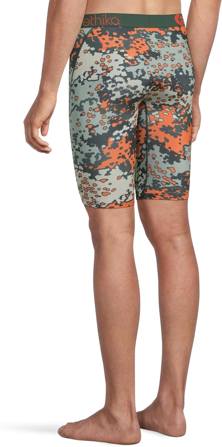 Ethika Men’s Boxer Brief, Knee Length, 4-Way Stretch Performance Underwear with Graphic Prints - BMR Battle Tested - Image 3
